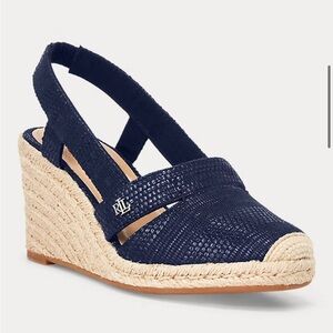 Lauren Ralph Lauren Penelopie Wedge Espadrille Sandal Women’s size 10 NWT Preppy